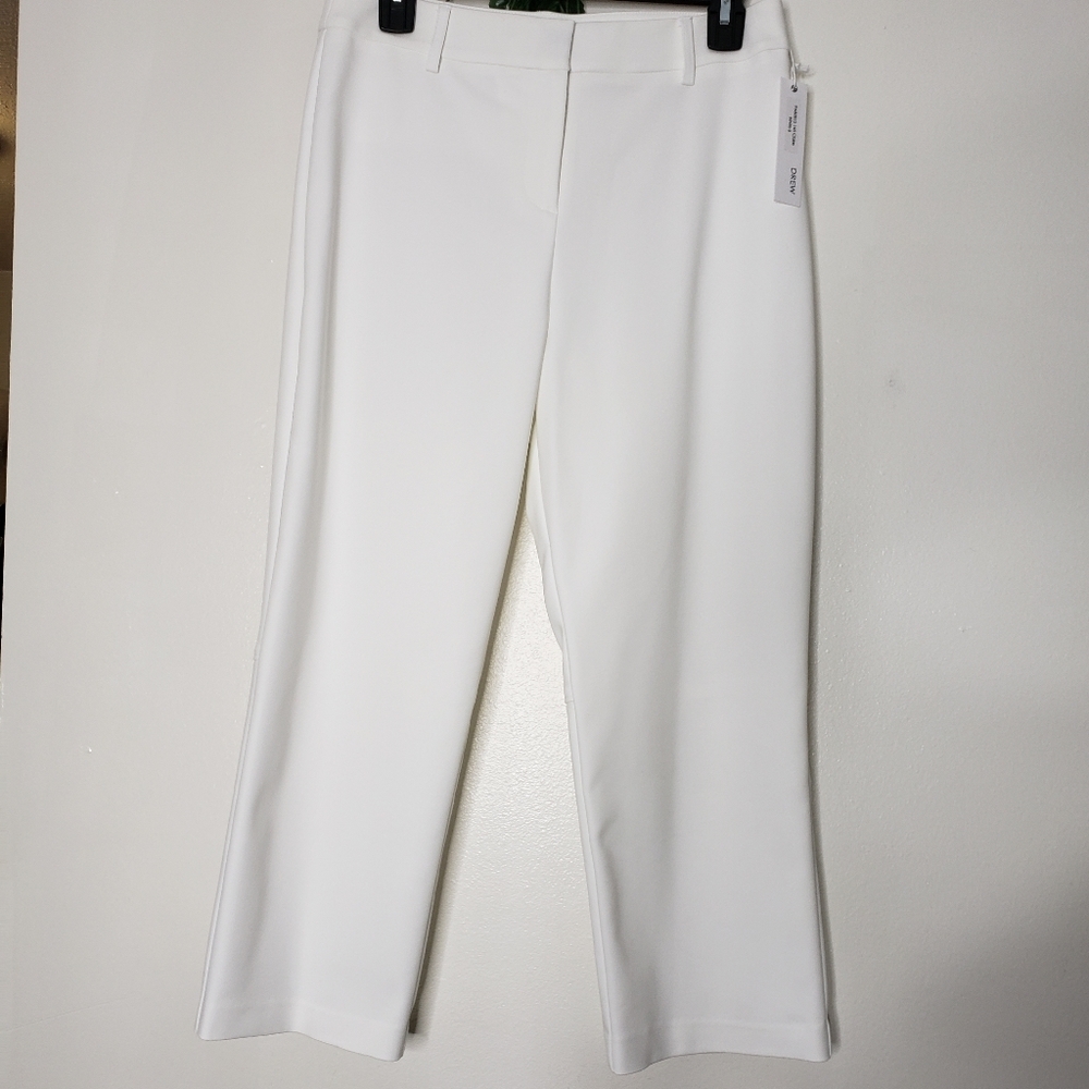 DREW White Crop Pants Claire Sleek High Rise Luxury Womens Summer Cotton Anthro - Picture 6 of 13